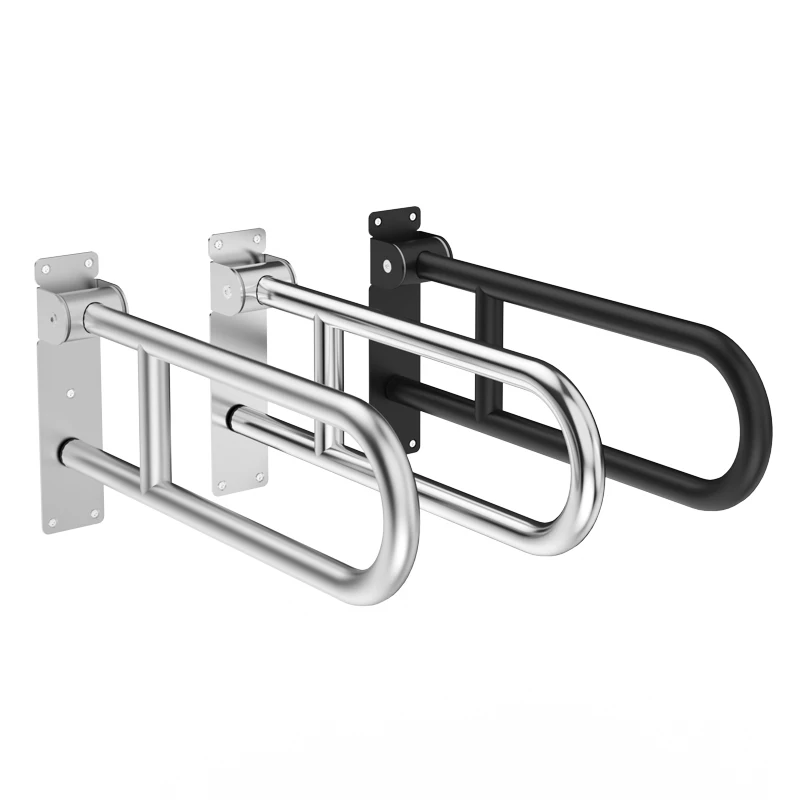 Folding 304 Stainless Steel Safety Grab Bar Removable Elderly Disabled Accessible Toilet Handrail for Bathroom