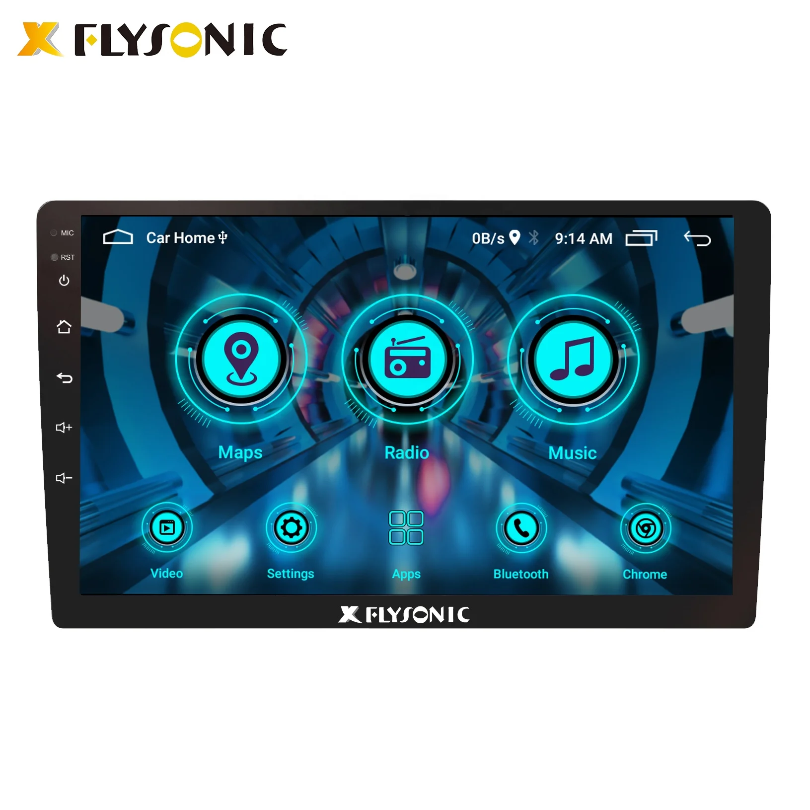 Flysonic 9-дюймовый Android 10 8227 Solution 1 + 16G с IPS экран двойной Din Автомобильная электроника