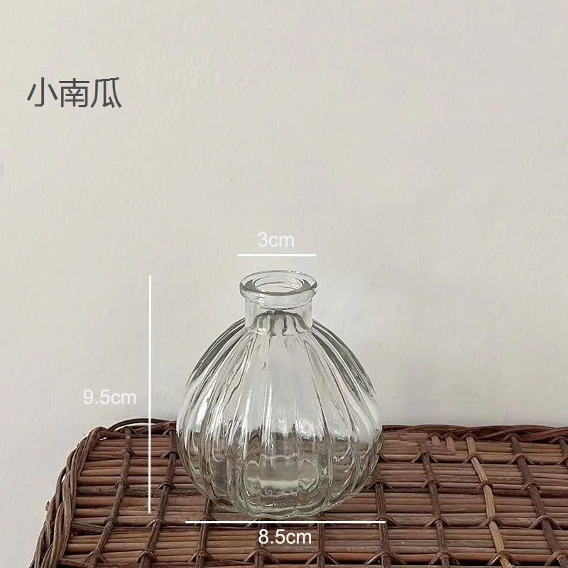 Creative glass cheap clear bud vase for Flower Arranger