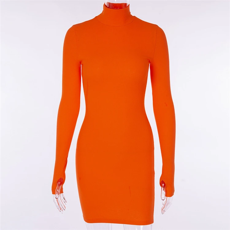 
W6646 2020 Good quality casual fashion sexy solid color bodycon clothes sexy fall dresses for women clothes 