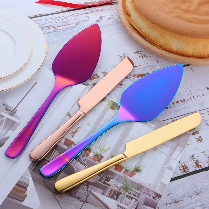 Western-style 304 stainless steel cake shovel pizza shovel moon cake knife kitchen baking tools gift tableware set
