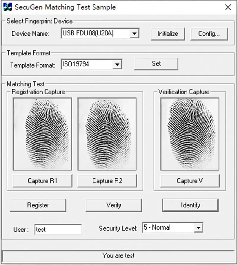 Original Secugen Hamster Pro20 HU20 U20-A Module Biometric USB Fingerprint Reader Scanner Type C Micro USB port