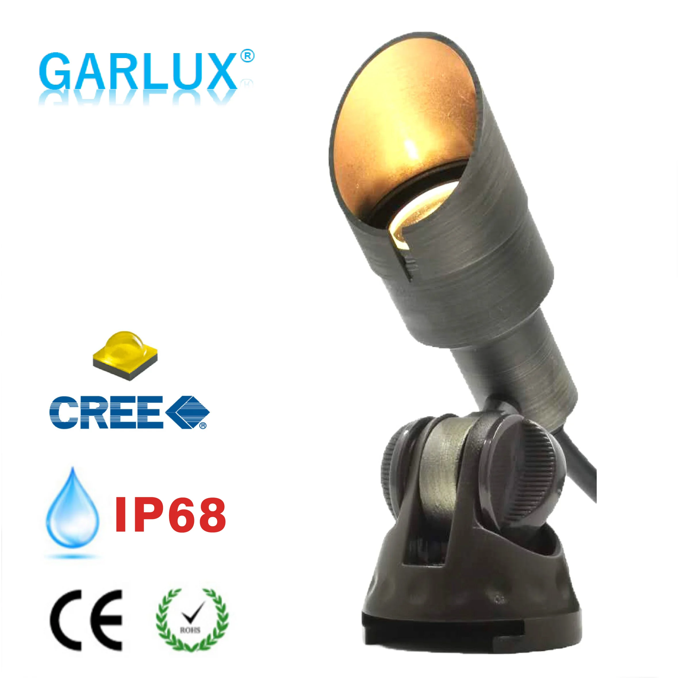 Antique Brass Landscape Spotlight 12V outdoor LED Spike light