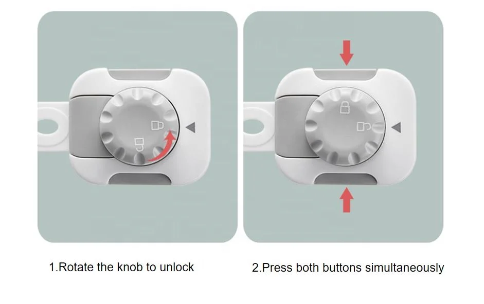 Hot Sale Baby Safety Locks Child Proof Cabinet Locks With Adhesive Adjustable Strap Latches For Drawer Fridge Toilet