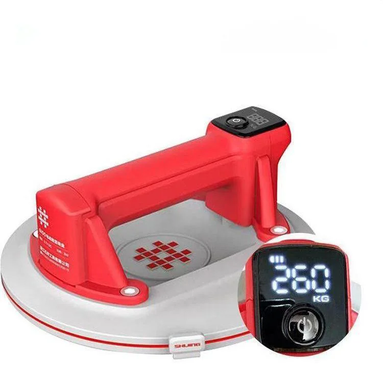 Shijing P61000 Rubber Digital Display Automatic Electric Suction Cup Ceramic Gres Porcelain Tile Tools Vacuum Suction Cup