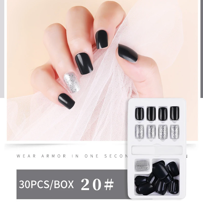 Fast Shipping Full Cover  Press On Nails Tips High Quality New Colours Fake Nails