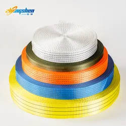 Factory Wholesale Custom 100% High Tenacity Industrial Polyester Yarn Flat Webbing Belt  for Webbing  Sling