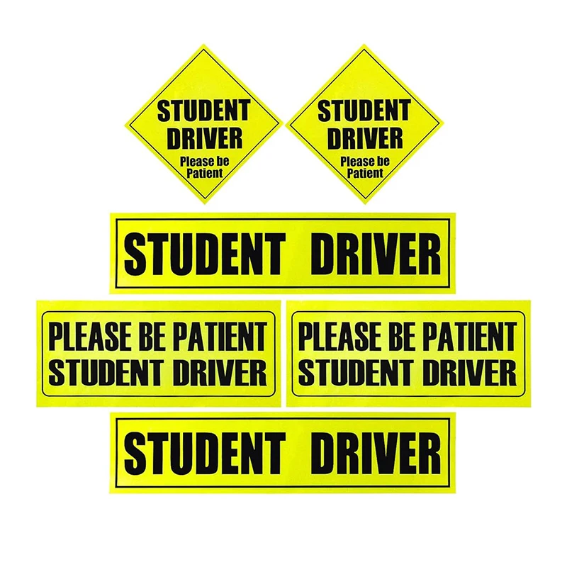 Baby on Board Danger Student New Senior Driver Magnet Reflective Bumper Sticker Car Magnetic Safety Warning Caution Sign