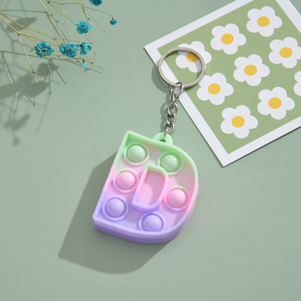 Wholesales Rat Killer Pioneer Letter Hanger Colorful Fun Puzzle Decompression Hanger Keychain