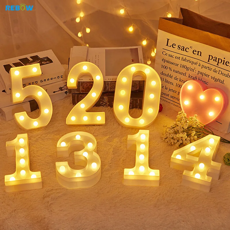 Party Wedding Home Decor 26 English Alphabet Marquee Light Electronic Sign Mini Led Letter Light
