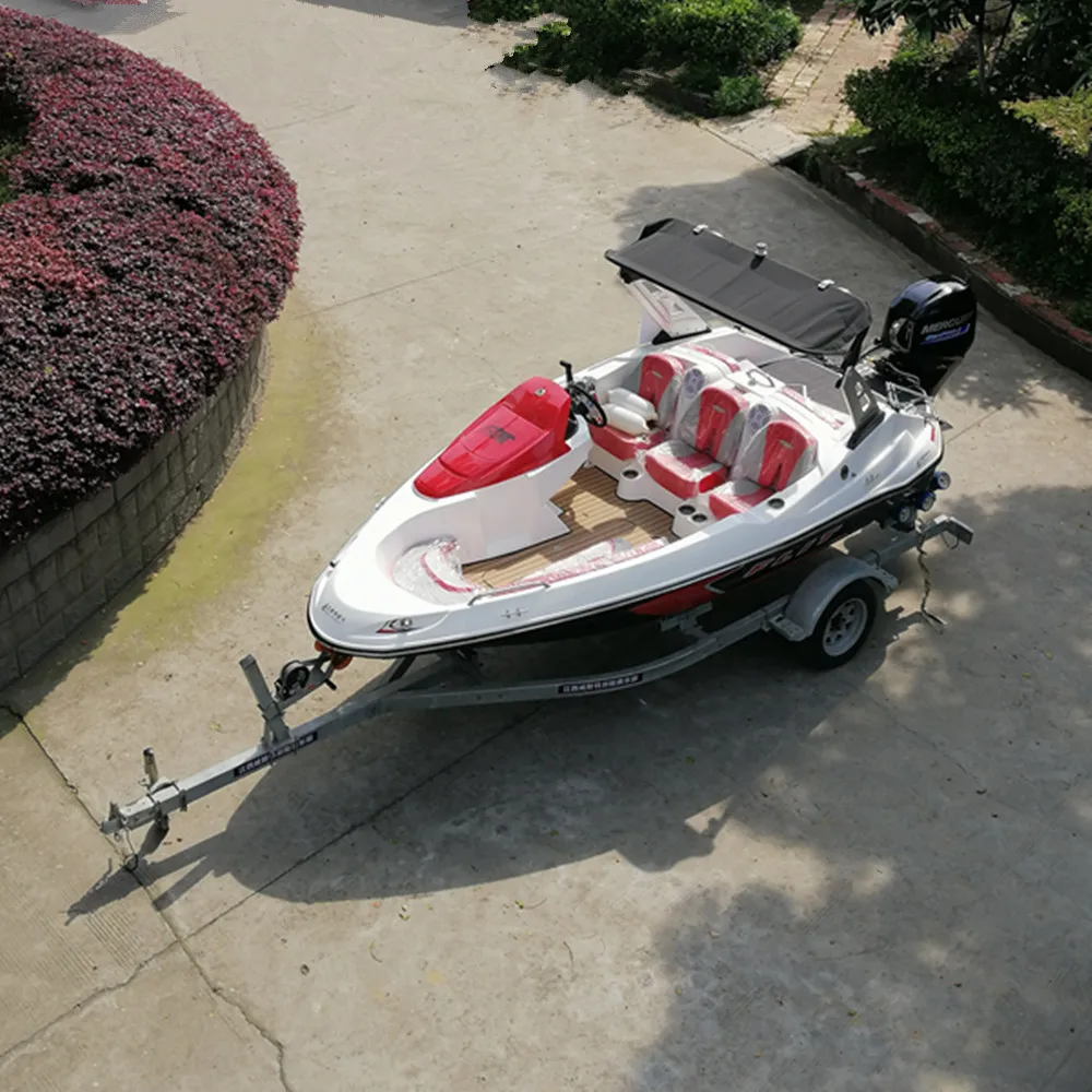 China Factory Direct sell 16ft wake board boat fiberglass passenger yacht boat