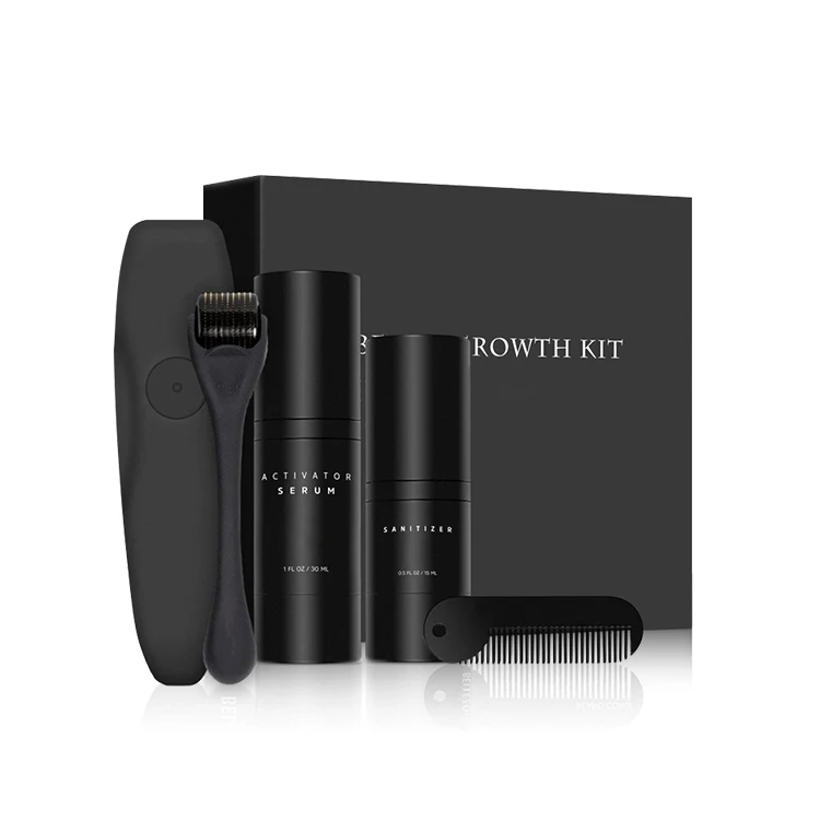 Private Label Organic Growth Strengthens Oil Kit Cleansing Wash Men Beard Shampoo Conditioner Beard Care Growth Set