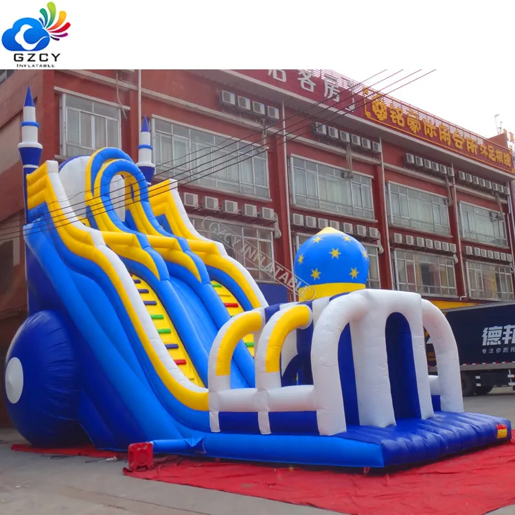 Double Track Commercial Climbing Inflatable Bouncer Slide with Arch for Home Use in Water Slides