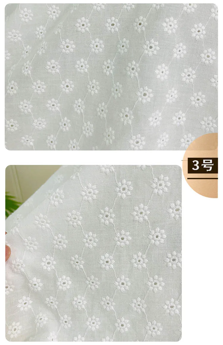 white cotton eyelet lace gift bag with ribbon