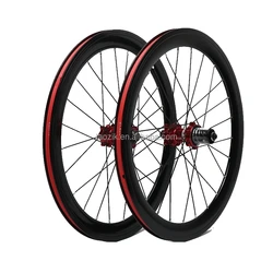 TAOZIK W22-03-451 22 inch 4 bearings 40 mm blade rim Disc brake hub 24 hole City Road folding bike wheels