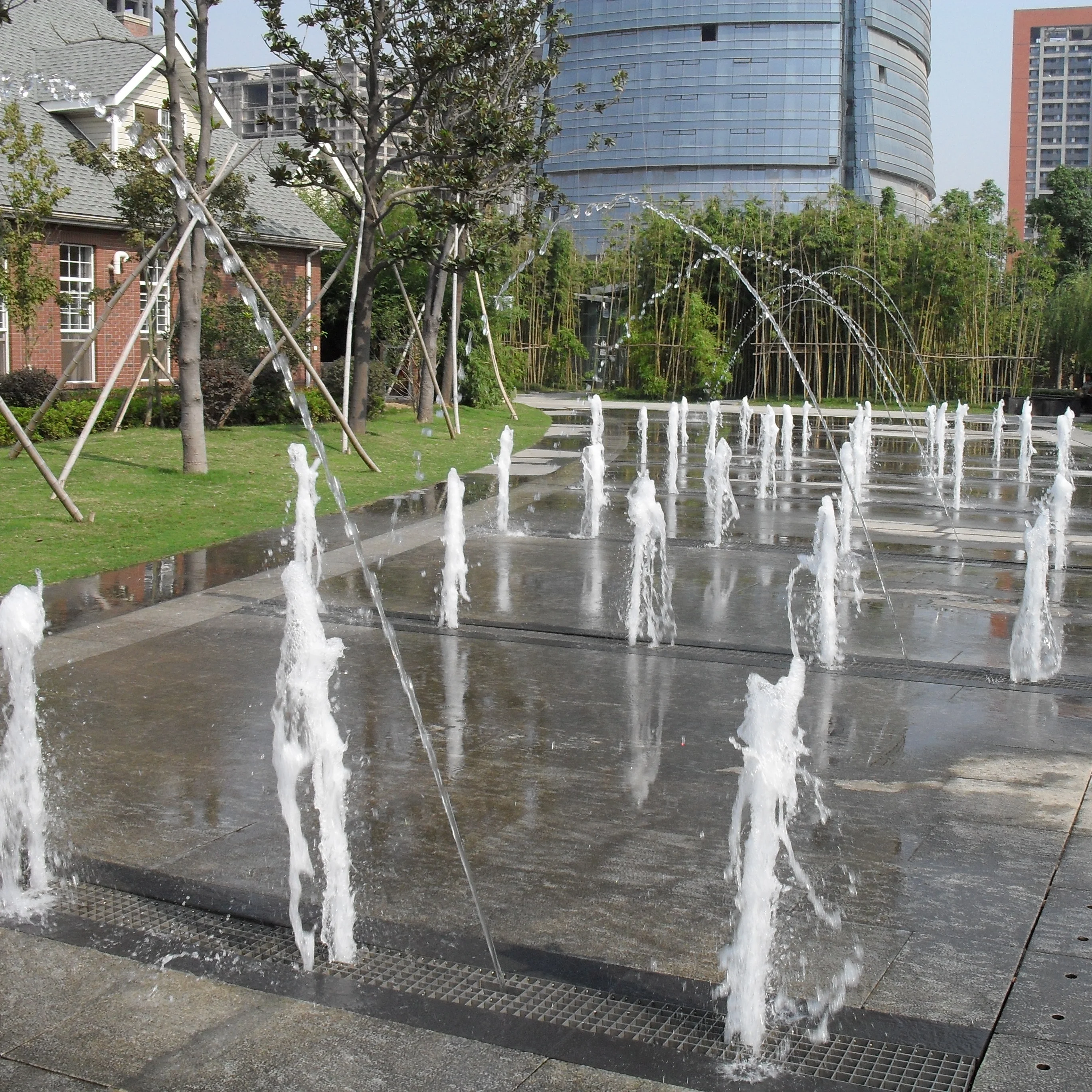 Dry Water Music Fountain  With DMX512  Light Moving Fountain