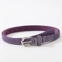 Fashion Luxury Strap Diamond Western Crystal Studded Cowgirl Cowboy Rhinestones Belts For Women Black Women Rhinestone Belt