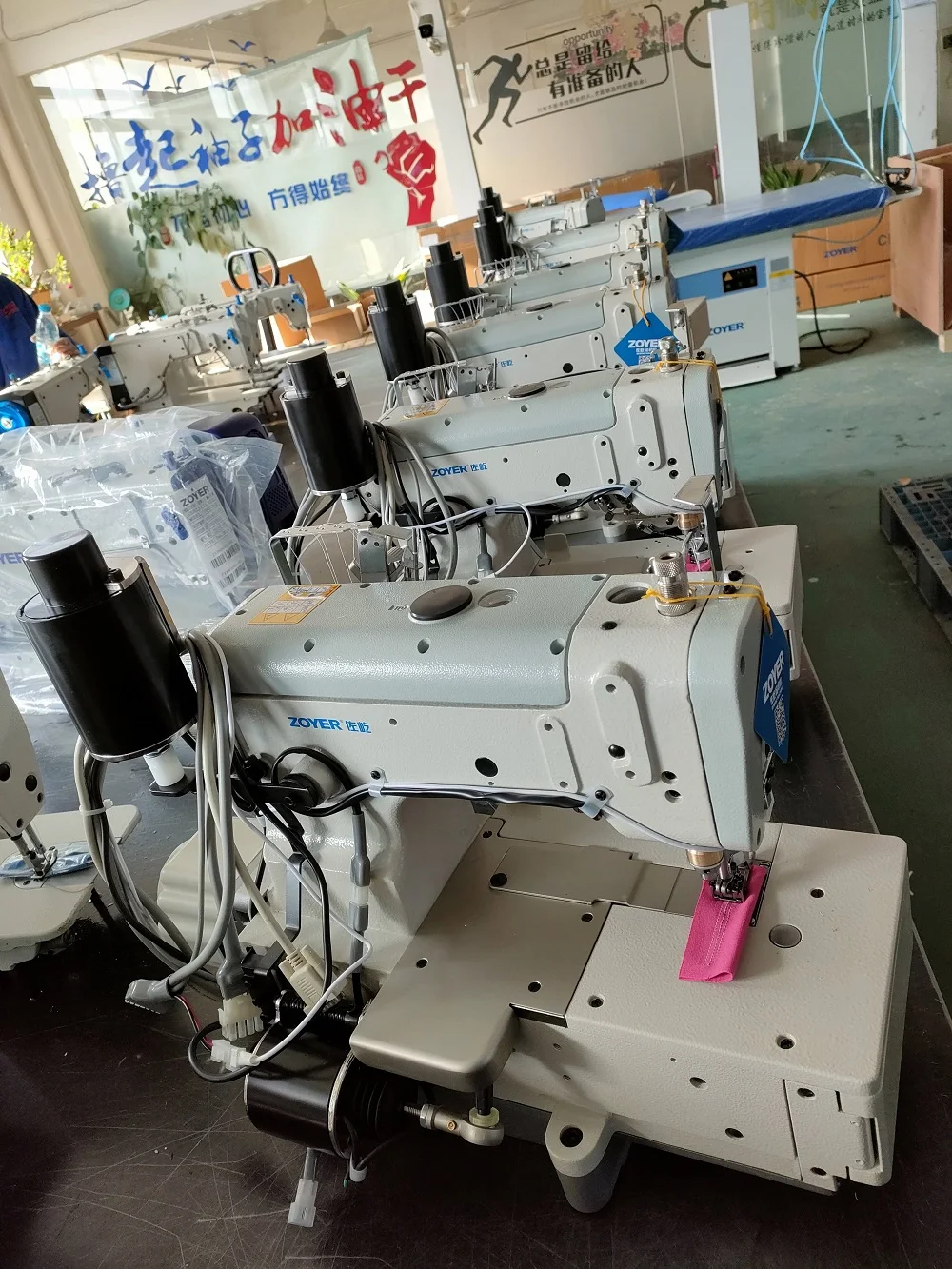 ZY500-01DA ZOYER direct drive auto trimmer cover stitch sewing machine for many kinds of decoration