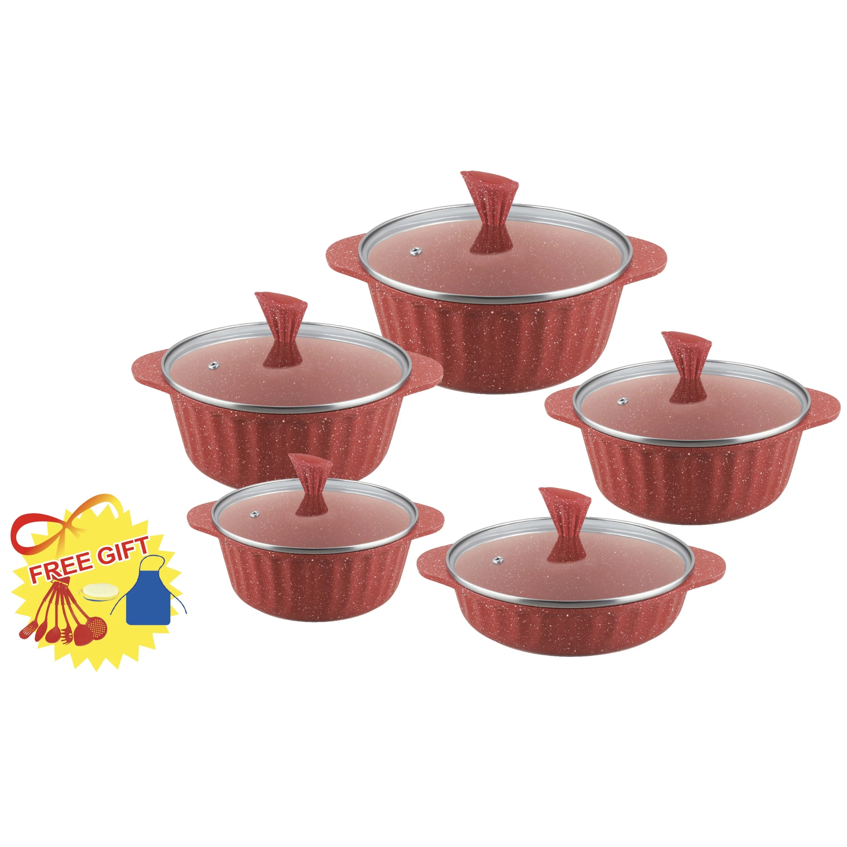 High quality Pots and pans cookware Aluminum Alloy nonstick casserole sets