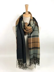 fine acrylic scarf for men high quality Fashion Winter shawl