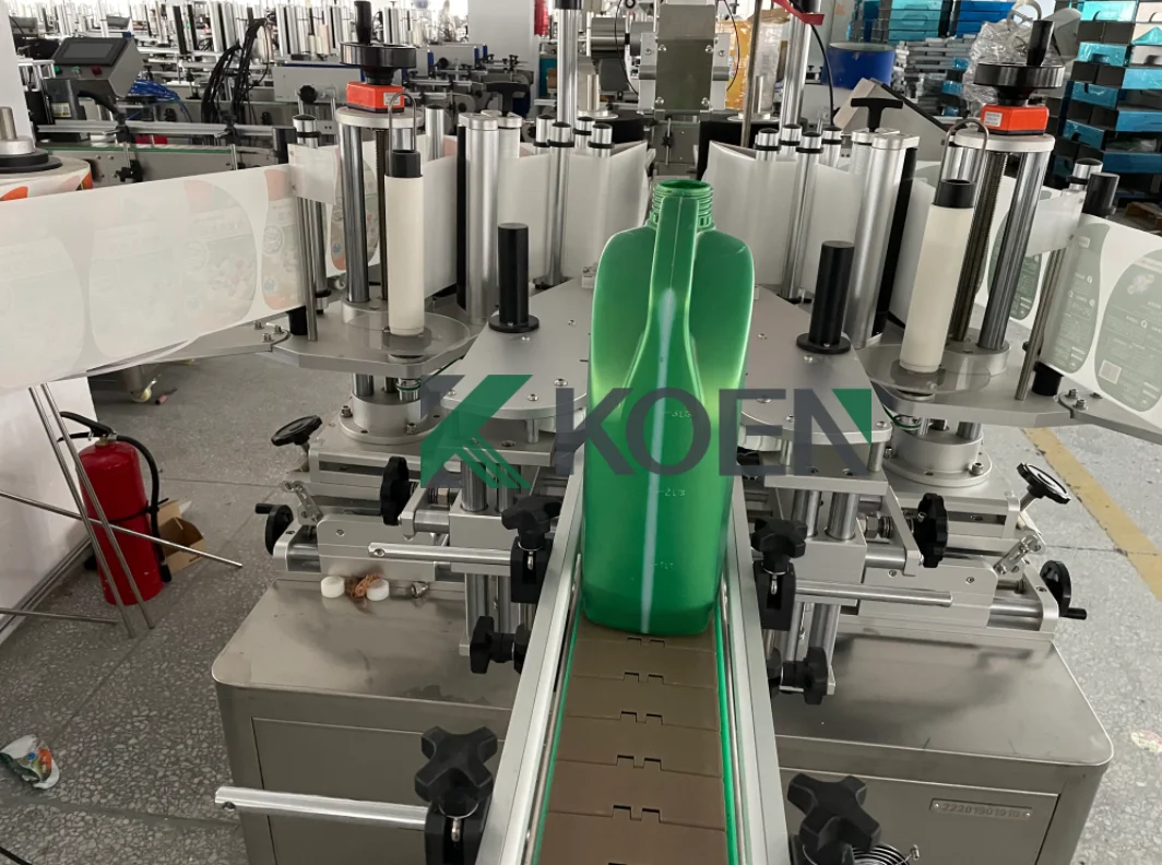 automatic flat label applicator machine for plastic bottle with date coder