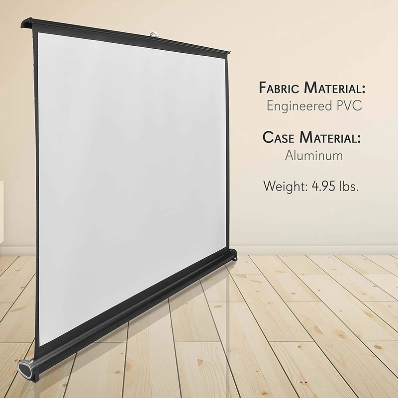 Mini Projection Screen 40inch 1080P (4:3/16:9) Portable Table Screen Desktop Flat projector Screen conference desktop