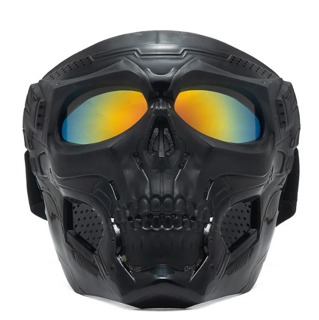 Motorcycle Face Mask Full Face Dirt Bike Goggles Motocross Racing Halloween Messenger Mask Motorcycle Goggles Mask