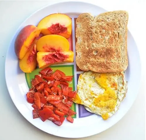 Hot sell Dishwasher Safe BPA Free Kids Plate Melamine Nutrition Portion Multi-colored Round Airline Dishes Dinner Plate