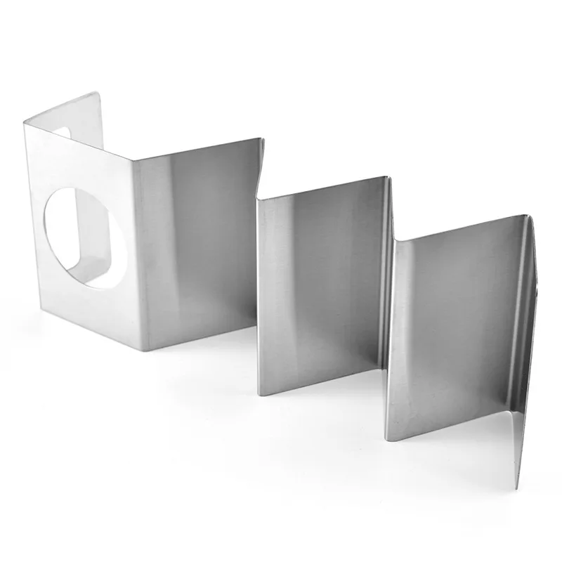 Wholesale Stainless Steel Taco Holder Taco Stand Rack Plates with Cup