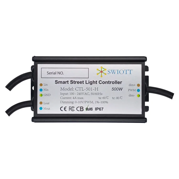 CTL501H датчик движения с автоматическим затемнением 100/240VAC 50/60 Гц 33dBm 0-10 В/PWM/DALI PLC + LoRa интеллектуальный контроллер уличного освещения