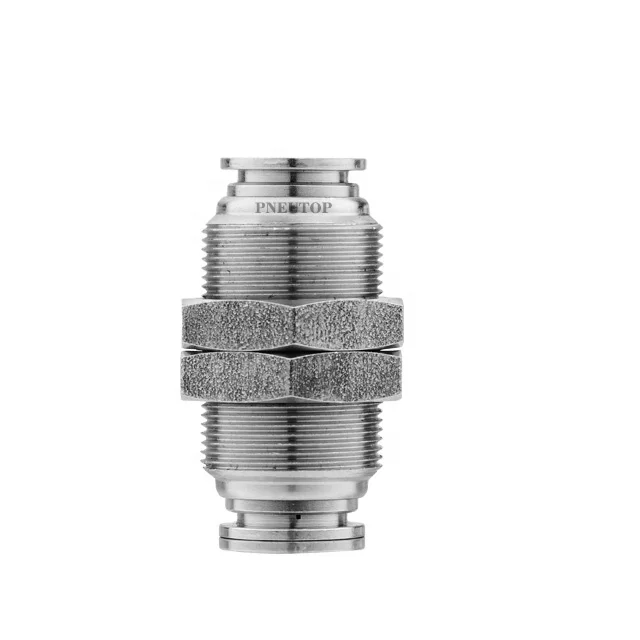 Pneumatic parts Viton o-ring SS316 Stainless Steel fitting Push in Fittings Round Male Straight Connectors Quick Hose Coupler