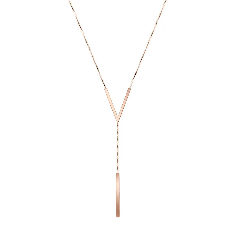 Retro Photo Frame Pendant Imitation Pearl Design Necklace Titanium Steel Plated 18 Color Gold Necklace