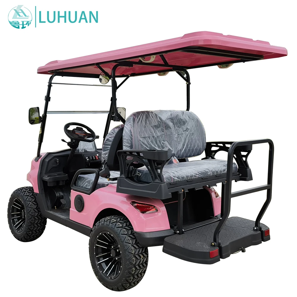 Hot sell Club golf cart 2023 2024 Lifted 1+1 Passenger Golf Cart with seats Outdoor 4+2 seat AC 48V Golf Cart Club And Buggy
