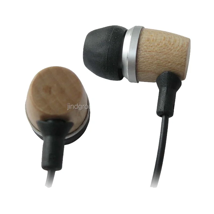 Model JIND-405 super bass stereo wood earphones
