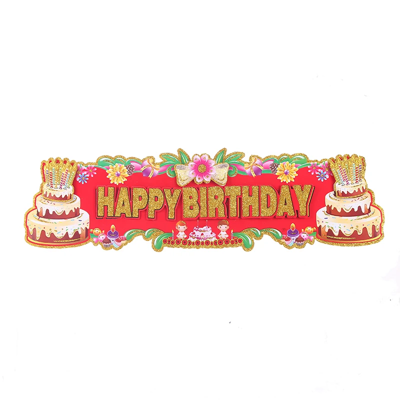 
3d birthday party wall stickers happy birthday banner decoration 