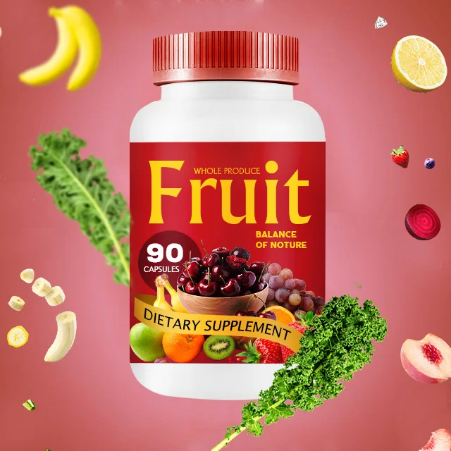 OEM/ODM all-natural supplement vitamins and vegetable nutrients fruit and vegetable capsules to support energy levels