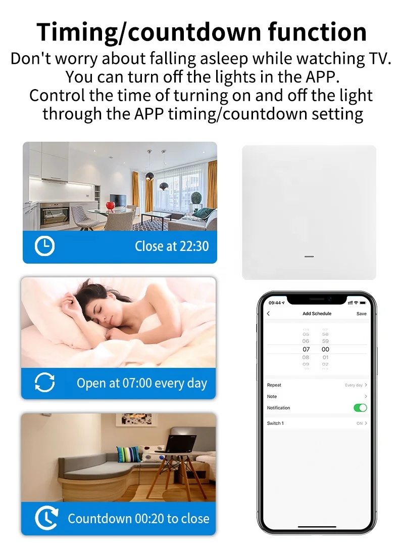 HONEYGUARD HLC004 Tuya Smart Wall Switch Button Panel Light Switch Support App Remote Control Interruptor inteligente