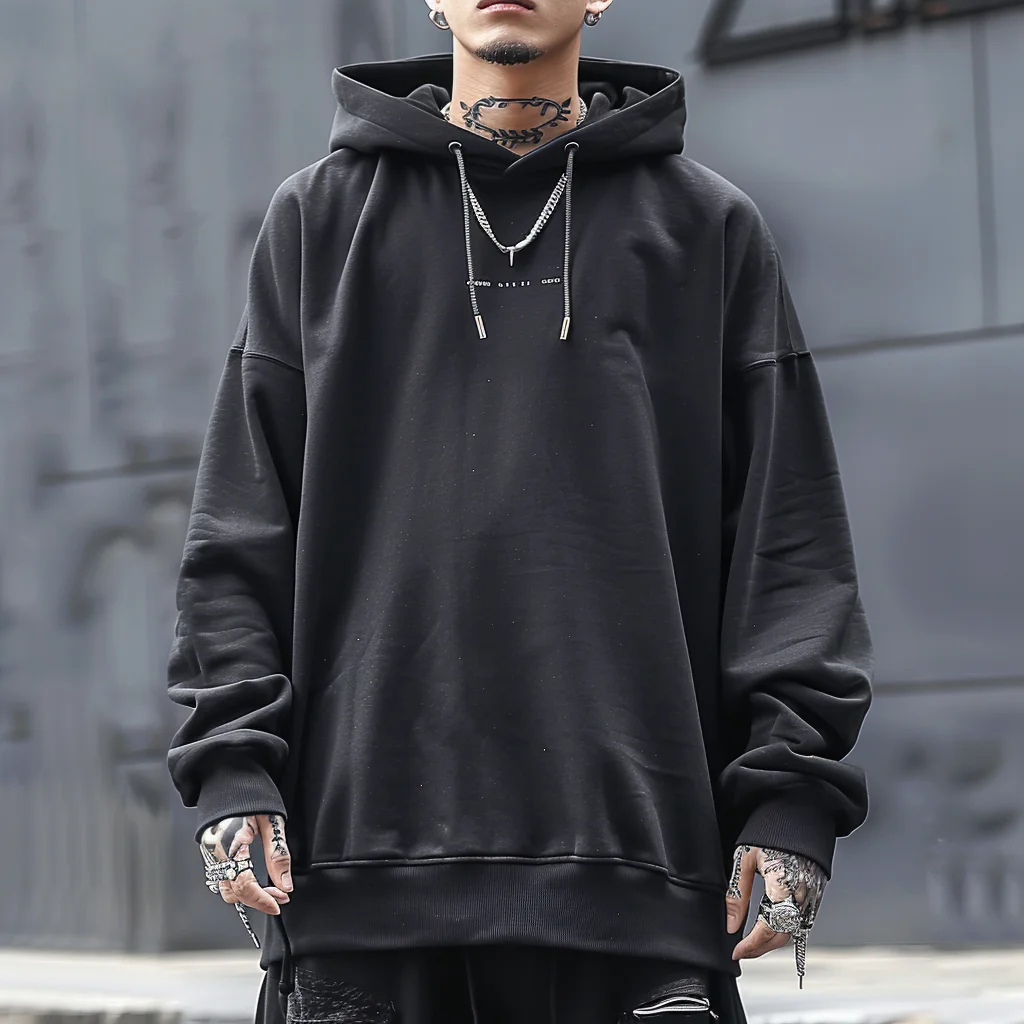 High Quality Cotton French Terry Oversize Hoodie Thick Fleece Drop Shoulder Plain Blank Custom Men Hoodies