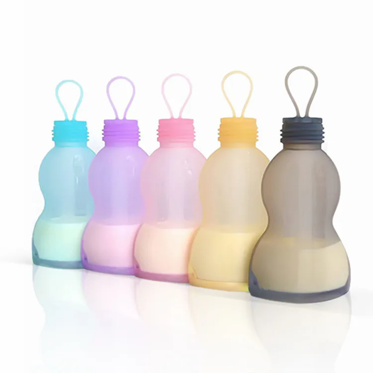 Custom Leak Proof Silicone Milk Storage Bag Reusable Breast Milk Freezer Bags for Breastfeeding