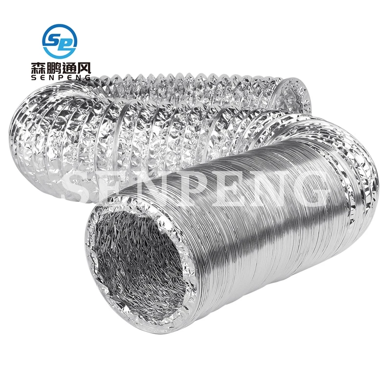 Single/Double Layer(s) Aluminum Foil Ventilation Flexible Air Duct