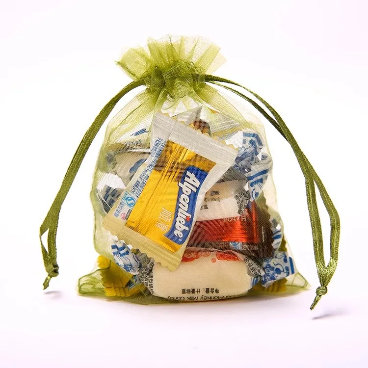 Large Mesh Organza Drawstring Pouch Gifts Packing Bags