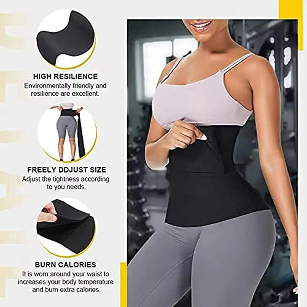 Detachable Waist belt Elastic Band Weight Loss Flat Slimming Belly Belt Body Shaper Tummy Wrap Waist Trainer Women Bandage
