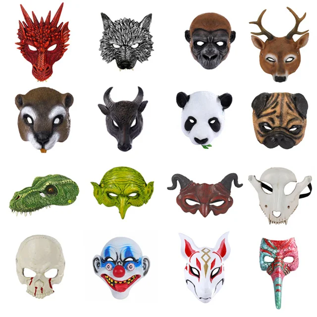 Full Face Panda Mask Animal Masquerade Mask for Halloween Cosplay Party Mask Props