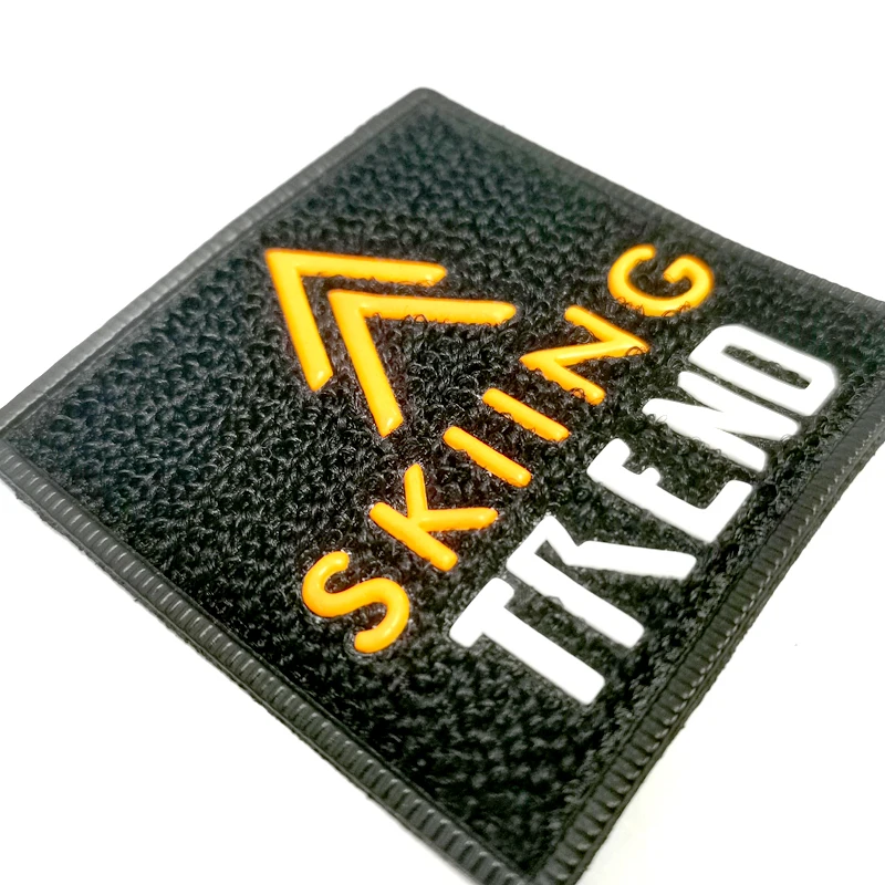 Heat Transfer LOGO 3D Embossed TPU PVC Flock Silicone Iron On Patch Printing Heat Transfer Labels