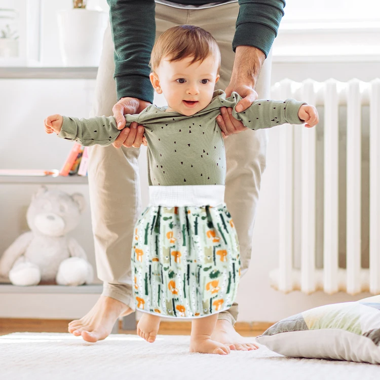 PUL Waterproof Bamboo Terry Training Skirts Cloth Sleeping Bed Pad Baby Diaper Skirt Print New Microfiber Printed or Custom