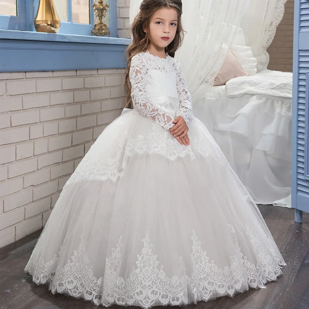 Hot sale evening dress princess wedding dress little girl flower children wedding gown