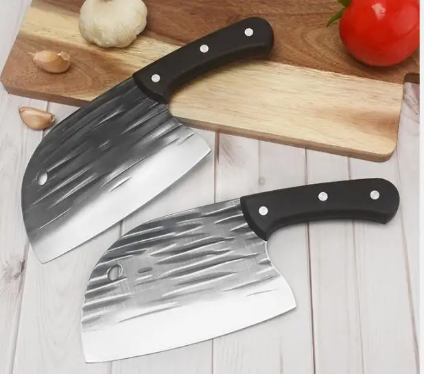 Amazon hot hand made high carbon steel 5cr15Mov 7 inch chef knife set butcher knife cleaver knife for kitchen and outdoor