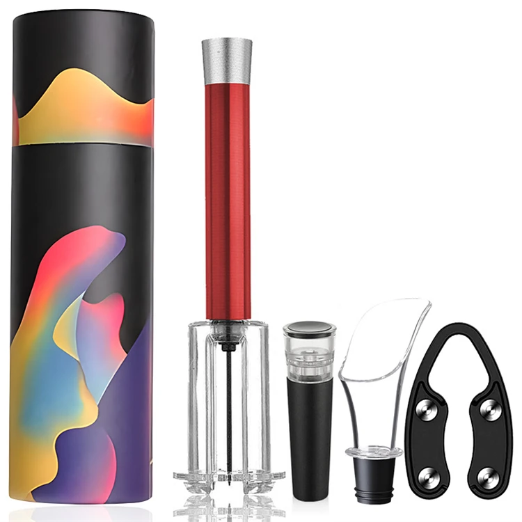 WELLFLYER Factory Supply Corkscrew Aluminum Alloy Wine Opener with Gift Box Air Pressure Wine Opener