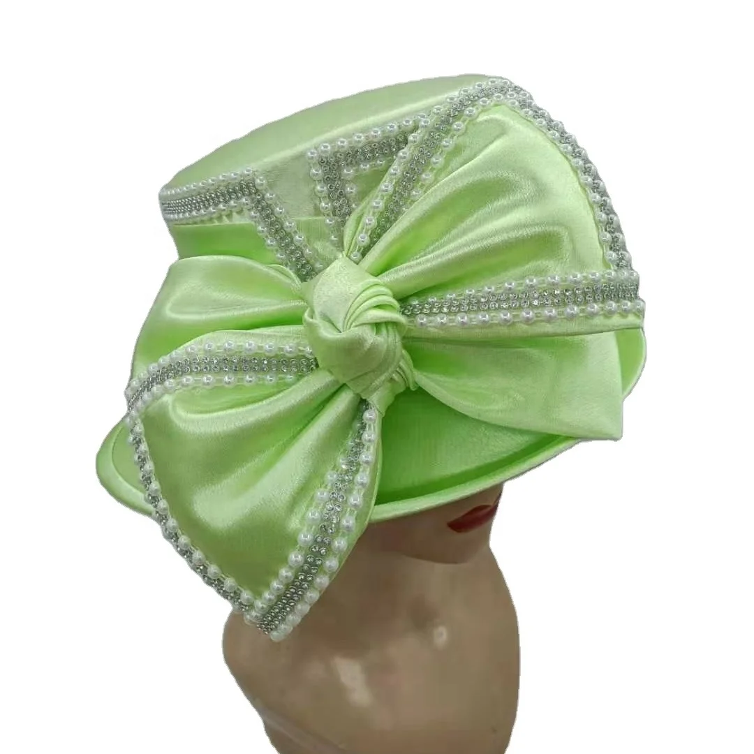 The Video  Hot sale Official Fashion Wide Brim Formal Party  lady church hats new elegant women