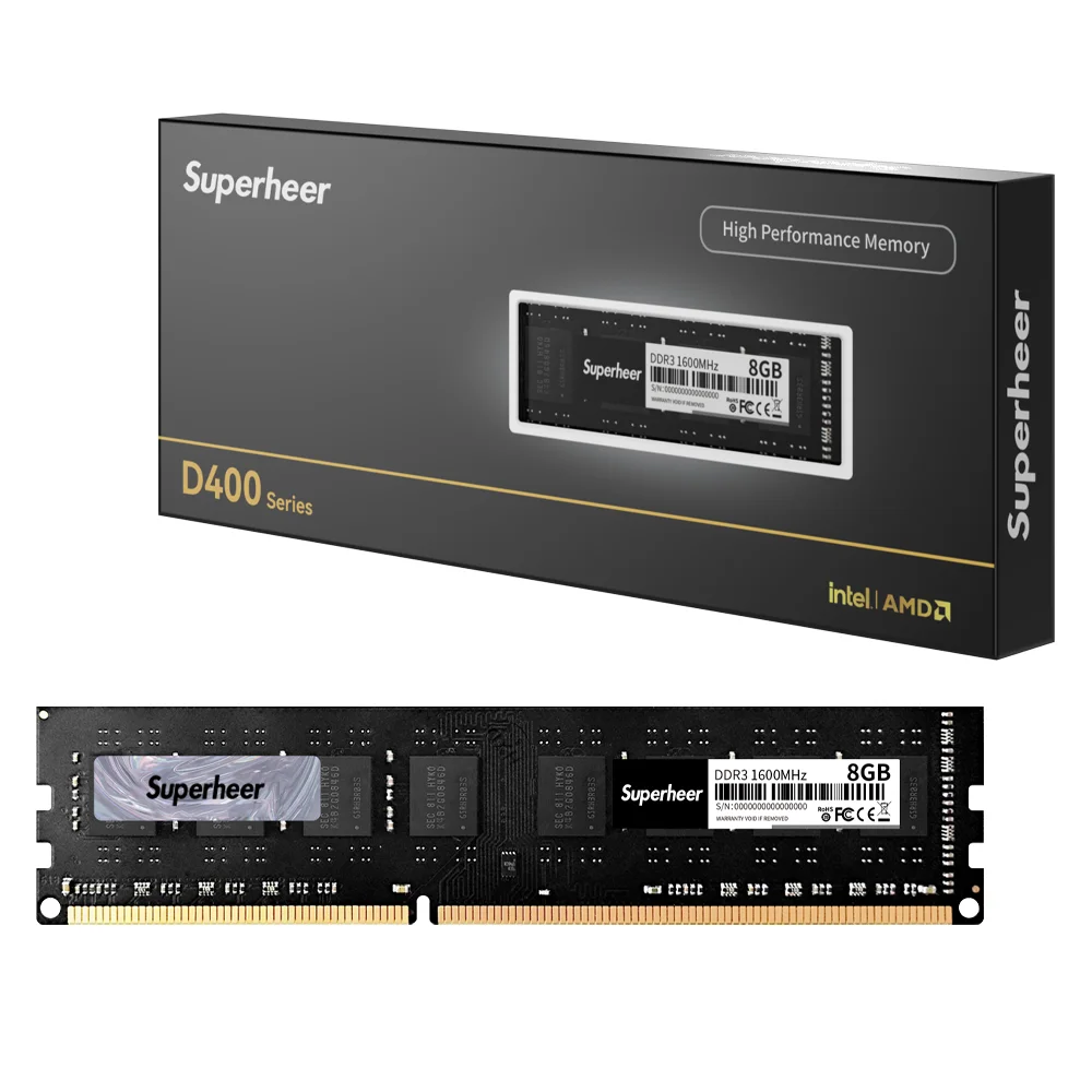 Superheer Ddr3 ram 4GB 8GB with 1600mhz suit for Desktop Pc Computer Original OEM Status Character Chip Unit Motherboard Work